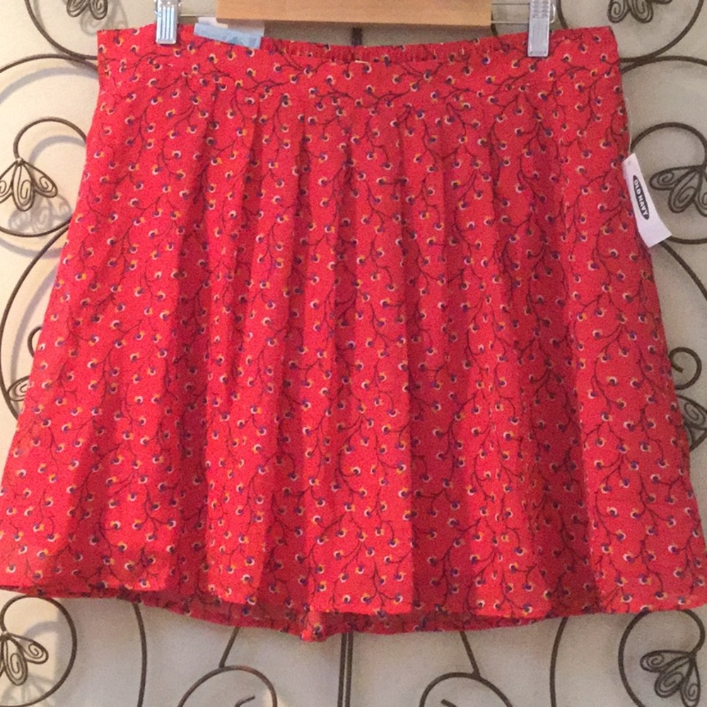 Old Navy Skirt Mini Red Print